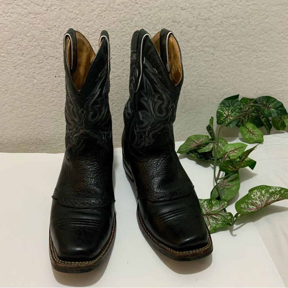 Canberra men’s size 8.5 black tan leather